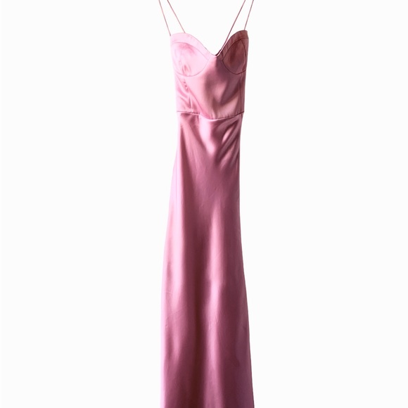 Zara Dress | Pink Satin Dress NWT - Picture 4 of 6